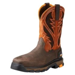 Men's Ariat 11" Intrepid VentTek Composite Toe Boots -Boots Sale Store 0 650 ariat 11 intrepid venttek composite toe bruin brown sassy orange