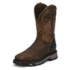 Men's Justin Original Work Boots 11" Driscoll Square Toe Met Guard ST WP -Boots Sale Store 0 650 justin original work boots 11 driscoll square toe met guard st wp tumbled mahogany