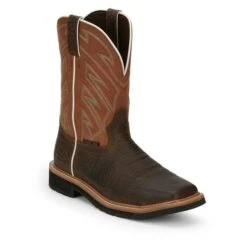 Men's Justin Original Work Boots 11" Electrician Square Toe Steel Toe