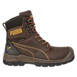 Men's Puma Safety 7" Conquest CTX Side-Zip Fiberglass Toe Boots -Boots Sale Store 0 650 puma safety 7 conquest ctx side zip fiberglass toe boots brown orange