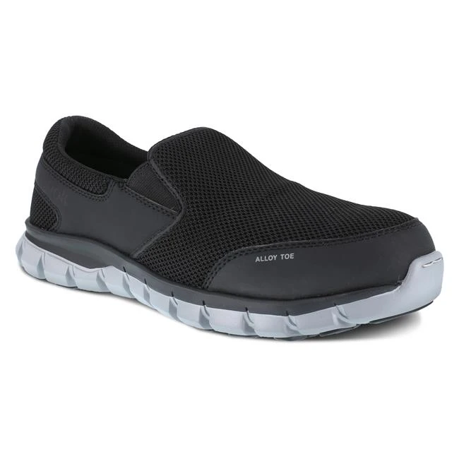 Men's Reebok Sublite Cushion Work Slip-On Alloy Toe SR 3 Men's Reebok Sublite Cushion Work Slip-On Alloy Toe SR