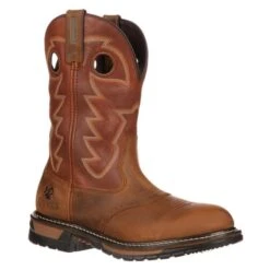 Men's Rocky 11" Branson Saddle Roper Waterproof Boots