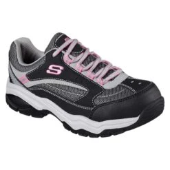 Women's Skechers Work Biscoe Steel Toe -Boots Sale Store 0 650 skechers work biscoe steel toe black gray