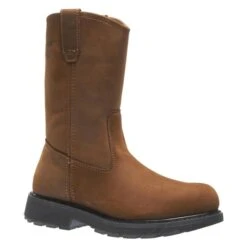 Men's Wolverine 10" Leather Wellington Steel Toe Boots