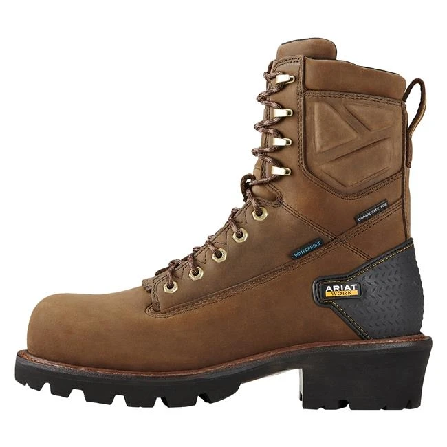 Men's Ariat 8" Powerline H2O Composite Toe Waterproof Boots 4 Men's Ariat 8" Powerline H2O Composite Toe Waterproof Boots - Image 2