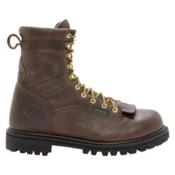 Best Seller -Boots Sale Store 1 650 georgia 8 low heel logger steel toe waterproof tumbled chocolate