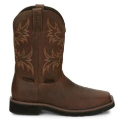 Men's Justin Original Work Boots 11" Driller Square Toe Steel Toe Waterproof -Boots Sale Store 1 650 justin original work boots 11 driller square toe steel toe waterproof rugged tan