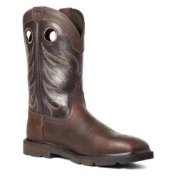 Men's Ariat Groundwork Wide Square Toe Steel Toe Boots -Boots Sale Store 2 650 ariat groundwork wide square toe steel toe boots brown bitter brown