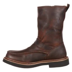 Men's Georgia 10" X-10 Pull-On Side-Zip Waterproof Boots -Boots Sale Store 2 650 georgia 10 x 10 pull on side zip waterproof soggy copper kettle