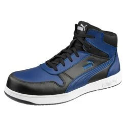 Men's Puma Safety Frontcourt MID Composite Toe ESD Boots -Boots Sale Store 2 650 puma safety frontcourt mid composite toe esd boots blue black