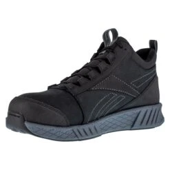 Men's Reebok Fusion Formidable Work Mid Composite Toe Boots -Boots Sale Store 2 650 reebok fusion formidable work mid composite toe boots black gray crazy horse leather