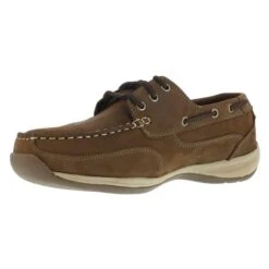 Men's Rockport Works Sailing Club Boat Shoe Steel Toe -Boots Sale Store 2 650 rockport works sailing club boat shoe steel toe brown1