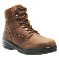 Men's Wolverine 6" Leather Durashocks Work Steel Toe Boots -Boots Sale Store 2 650 wolverine 6 leather durashocks work steel toe dark brown