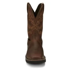 Men's Justin Original Work Boots 11" Driller Square Toe Steel Toe Waterproof -Boots Sale Store 3 650 justin original work boots 11 driller square toe steel toe waterproof rugged tan