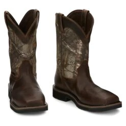 Men's Justin Original Work Boots 11" Trekker Square Toe Composite Toe Waterproof -Boots Sale Store 3 650 justin original work boots 11 trekker square toe composite toe waterproof rugged tan realtree ap