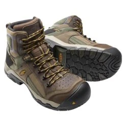 Men's Keen Utility Davenport Mid Composite Toe Waterproof Boots -Boots Sale Store 3 650 keen utility davenport mid composite toe waterproof shitake forest night