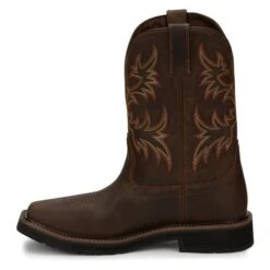 Men's Justin Original Work Boots 11" Driller Square Toe Steel Toe -Boots Sale Store 4 650 justin original work boots 11 driller square toe steel toe rugged tan