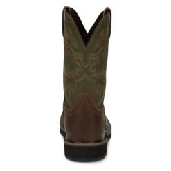 Men's Justin Original Work Boots 11" Driller Square Toe Steel Toe -Boots Sale Store 4 650 justin original work boots 11 driller square toe steel toe waxy brown hunter green