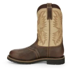 Men's Justin Original Work Boots 11" Superintendent Steel Toe -Boots Sale Store 4 650 justin original work boots 11 superintendent steel toe waxy brown sawdust