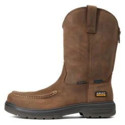 Men's Ariat Turbo Pull-On Composite Toe Waterproof Boots -Boots Sale Store 5 650 ariat turbo pull on composite toe waterproof boots mocha