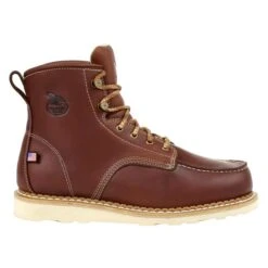 Men's Georgia USA Wedge Moc Toe Boots -Boots Sale Store 5 650 georgia usa wedge moc toe brown