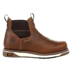 Men's Georgia Wedge Chelsea Waterproof Work Boots -Boots Sale Store 5 650 georgia wedge chelsea waterproof work boots brown