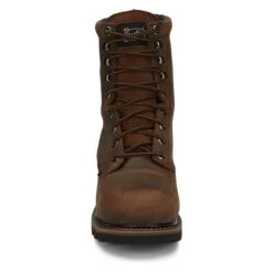 Men's Justin Original Work Boots 8" Pulley Round Toe Met Guard CT WP -Boots Sale Store 5 650 justin original work boots 8 pulley round toe met guard ct wp brown