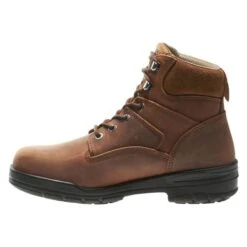 Men's Wolverine 6" Leather Durashocks Work Steel Toe Boots -Boots Sale Store 5 650 wolverine 6 leather durashocks work steel toe dark brown