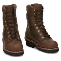 Men's Chippewa Boots 9" SUPER DNA 400G Steel Toe Waterproof -Boots Sale Store 7 650 chippewa boots 9 super dna 400g steel toe waterproof tan