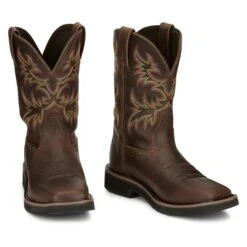 Men's Justin Original Work Boots 11" Driller Square Toe Waterproof 18 Men's Justin Original Work Boots 11" Driller Square Toe Waterproof -Boots Sale Store 7 650 justin original work boots 11 driller square toe waterproof rugged tan